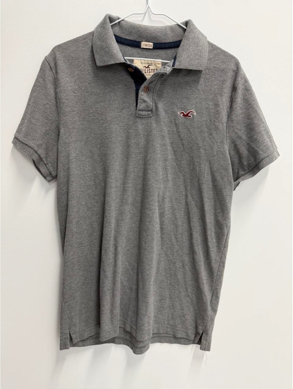Hollister Gray Short Sleeve Polo Shirt